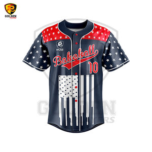 Prix de gros Logo personnalisé pas cher hommes s vierge maille bouton complet Baseball uniforme maillot Set Top Softball uniformes conceptions - Product Image 3