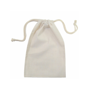 Premium Quality Modern Style Cream Color Reusable Cotton <b>Canvas</b> Shopping <b>Drawstring</b> <b>Bags</b> for Wholesale Purchasers from India - Product Image 1