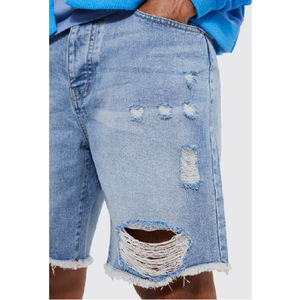 Pantalones cortos vaqueros de hombre de calidad superior nuevo diseño al por mayor precio al por mayor pantalones vaqueros de fitness para hombre a la venta en línea - Product Image 3