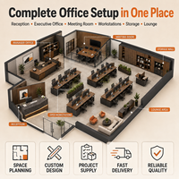 Solution complète d'aménagement de bureau : Ensemble de mobilier sur mesure pour bureaux de direction, salles de réunion et réceptions