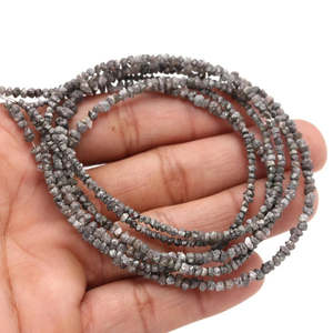 Perles de diamant brut naturel gris foncé de haute qualité 2-3 mm, gris fantaisie non taillé - Product Image 3