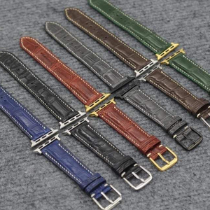 Bracelet en cuir de vache véritable de luxe 20mm de remplacement bracelets de smartwatch compatibles montres de 18mm fabriquées pour des tailles de 20/21/22mm - Product Image 1