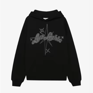 Sudaderas con capucha y sudaderas personalizadas para hombre, ropa de calle de Hip Hop, forro polar bordado de cuerpo completo con diamantes de imitación, patrón sólido con capucha de invierno - Product Image 1