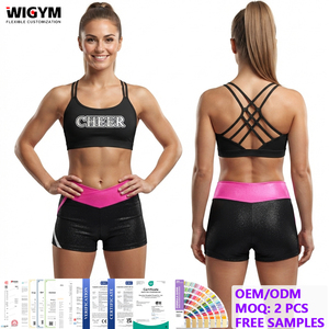 Custom AB Crystal Rhinestone Cheer Practice Wear All Star Competition OEM Factory <b>Low</b> MOQ CPSIA 7-Day Delivery - Product Image 1