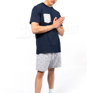 2023 100% coton hommes Slim Fit T-Shirt & Short ensemble à manches courtes T-Shirt & Shorts ensemble pour la vente en ligne - Product Image 3