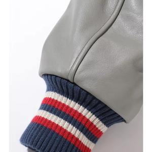 Chaqueta con letras de chenilla bordadas para hombre al por mayor diseño personalizado 2025 chaqueta universitaria unisex cuero personalizado mangas completas - Product Image 4