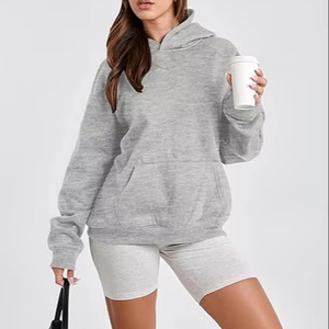 Pull à capuche surdimensionné personnalisé pour femmes OEM sweat à manches longues marque privée polaire style pour vente en gros - Product Image 1