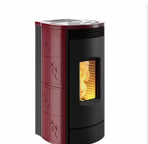 Poêle à granulés Caminetti Montegrappa Alpina M Mw24,19.7 Kw Idro Polished Bordeaux - Product Image 3