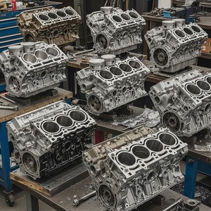 Bloques de motor de hierro fundido y aluminio confiables para uso en aplicaciones automotrices y marinas con disponibilidad de tamaño personalizado - Product Image 1