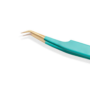 Pinzas para pestañas con punta de fibra con logotipo impreso, pinzas de extensión de pestañas con etiqueta privada personalizada de 45 75 90 grados - Product Image 3