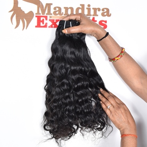 <b>Cheap</b> Natural Virgin Indian Remy Hair <b>Extensions</b> Wavy Bundles Loose Deep Wave Black Color Chemical Processing Free Human Hair - Product Image 6
