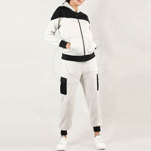 Uso al aire libre Nuevo estilo Mujeres Chándal Ropa Mujer Chándal Color sólido Algodón Chándal - Product Image 4