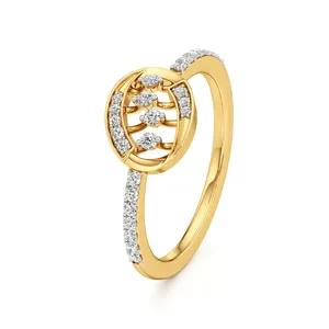 Anillo de Promesa con Alas en Corte Princesa Chapado en Oro Rosa - Product Image 1