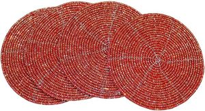 Royal Look Handmade <b>Beaded</b> Table Oaster Hotel Restaurant Table Decorative <b>Beaded</b> <b>Coaster</b> and Gifted Use Item - Product Image 3