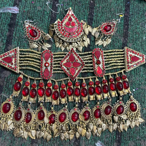 Style traditionnel afghan collier boucles d'oreilles ensemble vente chaude nouveaux bijoux anciens colliers faits à la main boucles d'oreilles ensembles de bijoux - Product Image 1