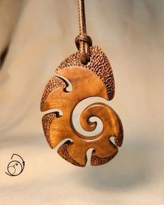 NATURAL <b>NECKLACES</b> FOR WOMEN MEN NATURAL <b>LARGE</b> BOHO TRIBAL SONO WOODEN <b>Pendant</b> on Adjustable Cord Handmade <b>Necklace</b> - Product Image 4