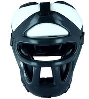 Casque de boxe MMA en cuir sur mesure de haute qualité avec double visière pour adultes unisexe, entraînement et sparring