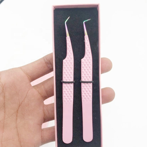 Private Label Silver Tweezer <b>Eyelash</b> Tweezers Volume <b>Eyelash</b> <b>Glue</b> <b>Extension</b> Stainless Steel Tip Silver Cosmetic Tools - Product Image 2