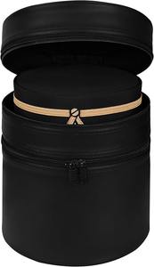 Estuche para Lápices de Albañil, Imitación de Cuero Negro con Mango Sólido Plateado y 2 Compartimentos - Product Image 4