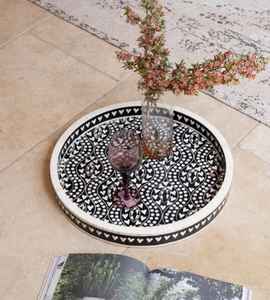 Eco Friendly Handmade Bone Inlay Resin <b>Tray</b> from India Serving <b>Tray</b> for Kitchen Ware and Home <b>Decor</b> for Food Serving Use - Product Image 5