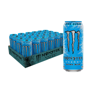 Botella Ultra Blue Zero Sugar Energy Drink de 500ml empaquetada en cajas y bolsas a granel Carbonato de ingrediente principal por Mon Ster - Product Image 4