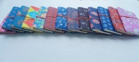 Journaux personnalisés en tissu imprimé sur blocs de bois recyclés, format 4*6 pouces, fabriqués avec du papier artisanal en coton