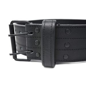 Cinturón de levantamiento de pesas ajustable protector de cintura de 6mm de cuero genuino PU personalizado cinturón de levantamiento de pesas de cuero gimnasio personalizado - Product Image 2