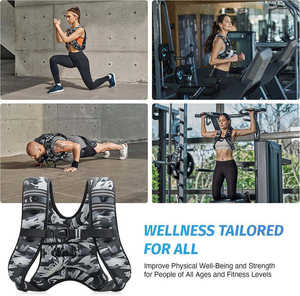 Gilet d'exercice réglable pour l'entraînement en force et en endurance, stimule les performances, brûle des calories et maximise chaque séance d'entraînement - Product Image 5