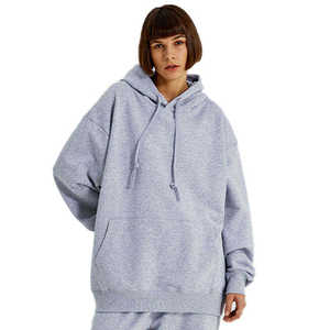 Sudadera con capucha unisex personalizada de alta calidad de peso pesado 100% de algodón con forro polar suelto básico de talla grande con cuerda para el invierno - Product Image 1