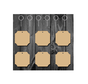 Meilleure vente de porte-clés en MDF flans porte-clés en MDF gravé à la main en vrac porte-clés rectangulaire rond porte-clés vierge - Product Image 5