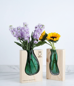 Jarrón de Flores de Madera Natural de Alta Calidad, Moderno, Hecho a Mano, Ecológico, para Decoración de Mesa, Hogar u Oficina - Product Image 1