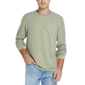 Maglione Vintage da Uomo con Maniche Raglan Effetto Stonewashed, Resistente alle Intemperie, 100% Cotone, Beige, Taglia XX-Large - Product Image 1