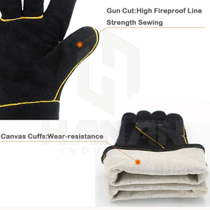 Gant de soudage en cuir de vachette résistant aux hautes températures gant de travail anti-brûlure spécial soudeur, gants de soudage de sécurité - Product Image 6
