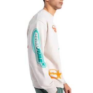 Sweat à capuche en molleton de coton épais pour homme, coupe oversize, personnalisable, style décontracté, pour l'hiver, imprimé - Product Image 3