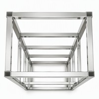 Étagère à vin en acier inoxydable à plusieurs niveaux, finition miroir, pour bar, restaurant, rangement