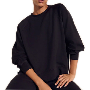 เสื้อสเวตเตอร์คอลูกเรือโอเวอร์ไซส์สำหรับผู้หญิงเสื้อมีฮู้ดผ้าไหมระบายอากาศป้องกันการเกิดรอยยับพิมพ์ลายน่ารักโลโก้ตามสั่งสำหรับฤดูใบไม้ร่วง - Product Image 1