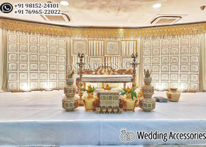 Cadre mural élégant et moderne pour bougies en métal, magnifique décoration des coulisses pour les mariages, produit de panneau - Product Image 5