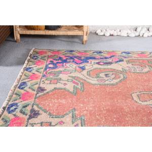 พรมตุรกีโบราณสีแดงสีน้ำเงินแบบดั้งเดิม4.4 x 7.1ft คลาสสิกพื้นที่ขนาดใหญ่ผ้าขนสัตว์การออกแบบการเย็บปะติดปะต่อกันด้วยยางสำหรับห้องโถงห้อง - Product Image 2