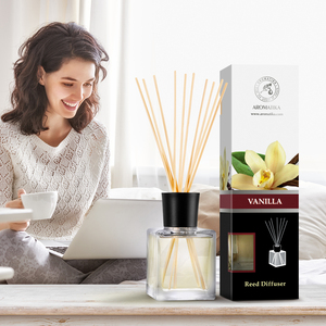 Diffuseur à bâtonnets Aromatika Vanille 200ml avec un arôme doux et chaud, parfum d'ambiance longue durée pour une pièce chaleureuse - Product Image 5
