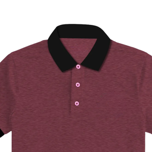 Camisa Polo Marrón para Hombre con Cuello y Puños Negros, Ropa Casual Elegante, Tejido de Algodón Cómodo para Uso Diario - Product Image 4