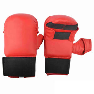 Gants de karaté imprimés avec logo personnalisé Gants de pratique en cuir à quantité minimale de commande basse avec votre propre conception pour les arts martiaux et la boxe - Product Image 1
