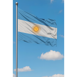 Drapeau d'extérieur personnalisé Argentine avec logo sur mesure, bannières numériques imprimées en soie et plastique, mât de drapeau en aluminium - Product Image 3