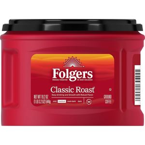 Café moulu Folgers Classic Roast, torréfaction moyenne, 19,2 onces (lot de 6) - Product Image 1
