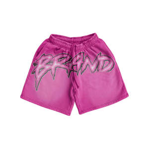 Conjunto de dos piezas de lavado ácido Premium para hombre, pantalones cortos de algodón de alta calidad, camiseta estampada DTG, Jersey transpirable para verano desgastado - Product Image 4