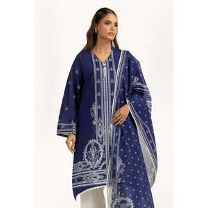 Traje de 3 Piezas Azul Estampado para Mujer, Elegante, para Oficina, con Botones - Product Image 2