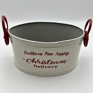 Maceta de Navidad Snow Pine Lane con acabado rústico galvanizado para una floración mágica de invierno y estilo de entrada de vacaciones - Product Image 4