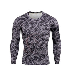 Ensemble de sport pour homme à manches longues, séchage rapide, respirant, pour la course et l'entraînement, coupe ajustée, compression, sans coutures, taille haute, pour la gym - Product Image 3