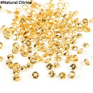 Citrine naturelle en gros, taille ronde facettée, pierre précieuse jaune lâche pour la fabrication de bijoux, petite taille, de 1 mm à 3 mm - Product Image 2