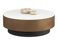 Nouvelle table basse ronde en métal pieds plaqués or meubles de salon Table d'appoint Table d'appoint décorative sont disponibles