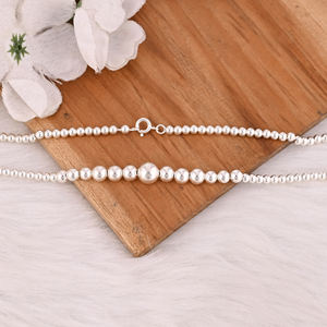 925 <b>Sterling</b> <b>Silver</b> Plain <b>Necklace</b> Hot Selling <b>Chunky</b> Charm Best Wholesaler Link Ball Chain <b>Necklace</b> Fine Jewelry for Women - Product Image 2